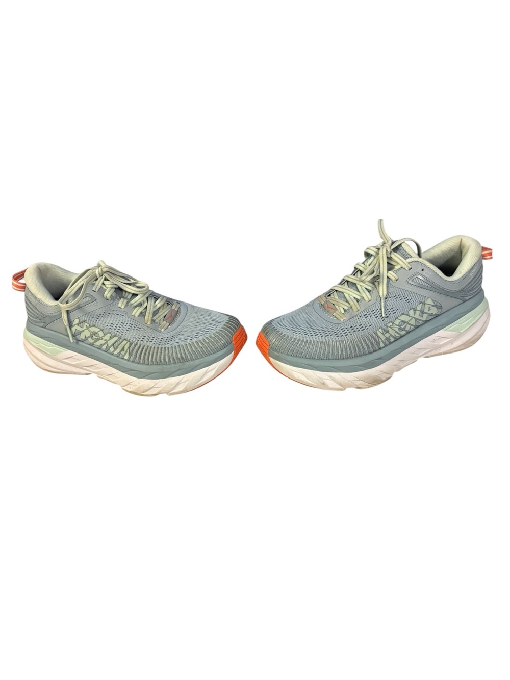 Hoka Women's Light Blue Running Sneakers with Coral Accents